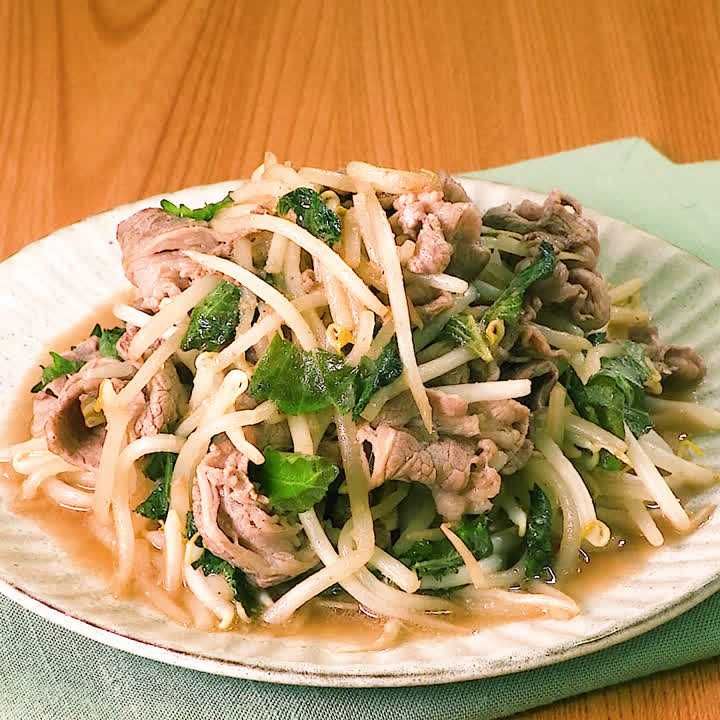 さっと炒めてもう完成 牛肉ともやしのごまポン酢炒めのレシピ動画 作り方 Delish Kitchen