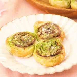 「渦巻き抹茶あんこパイ」のレシピ動画