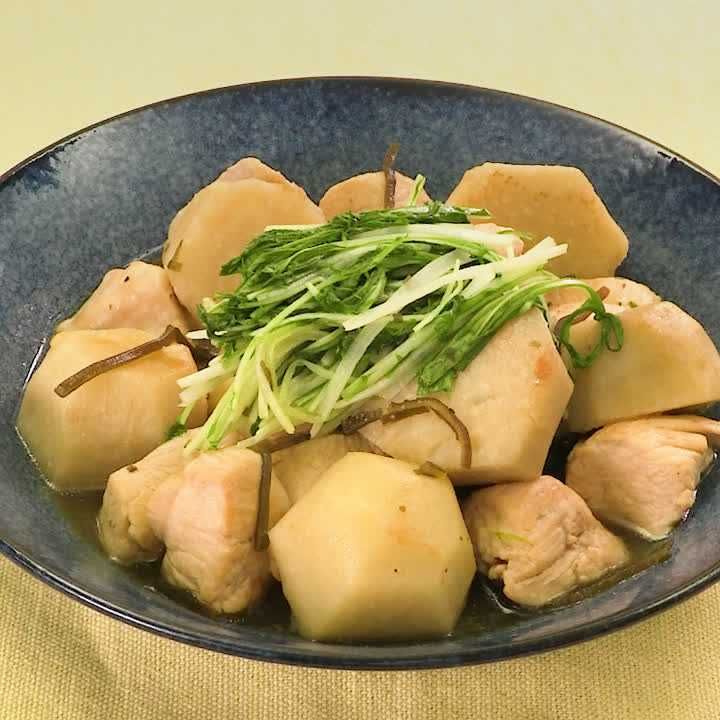 とりと里いもの塩昆布煮