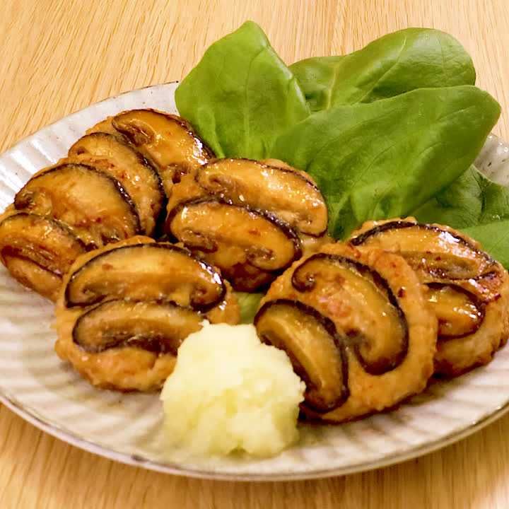 のっけしいたけのとりつくね