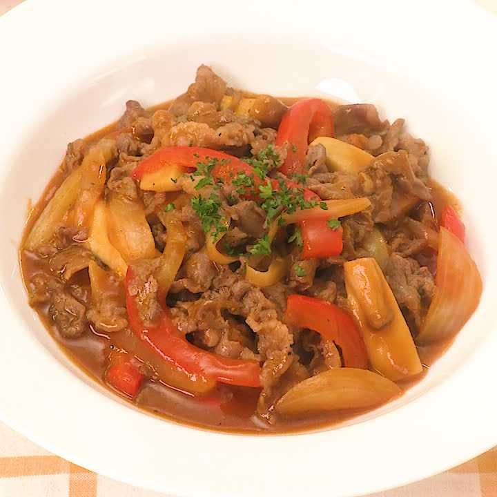 フライパンビーフストロガノフ