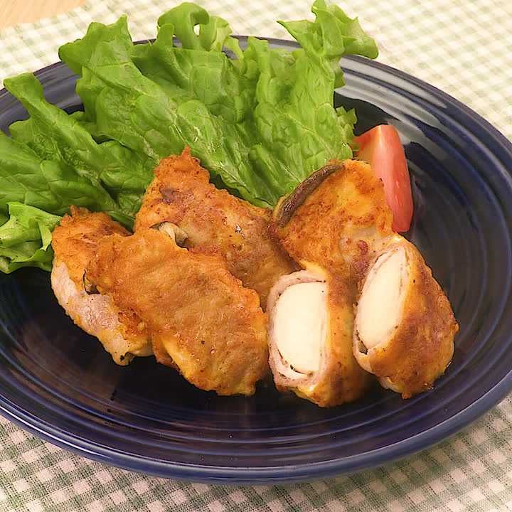 エリンギ肉巻きピカタ