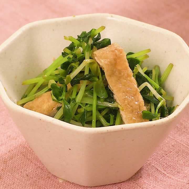 豆苗と油揚げのお浸し