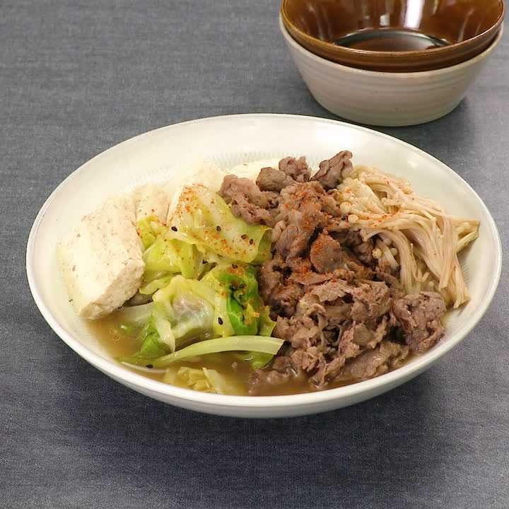 春キャベツと牛肉の甘辛煮