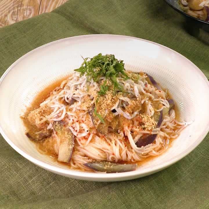 しらすのピリ辛かけそうめん