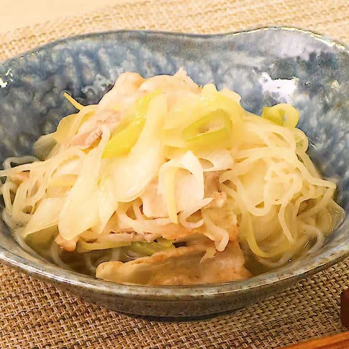 糸こんにゃくと豚肉のしょうが煮