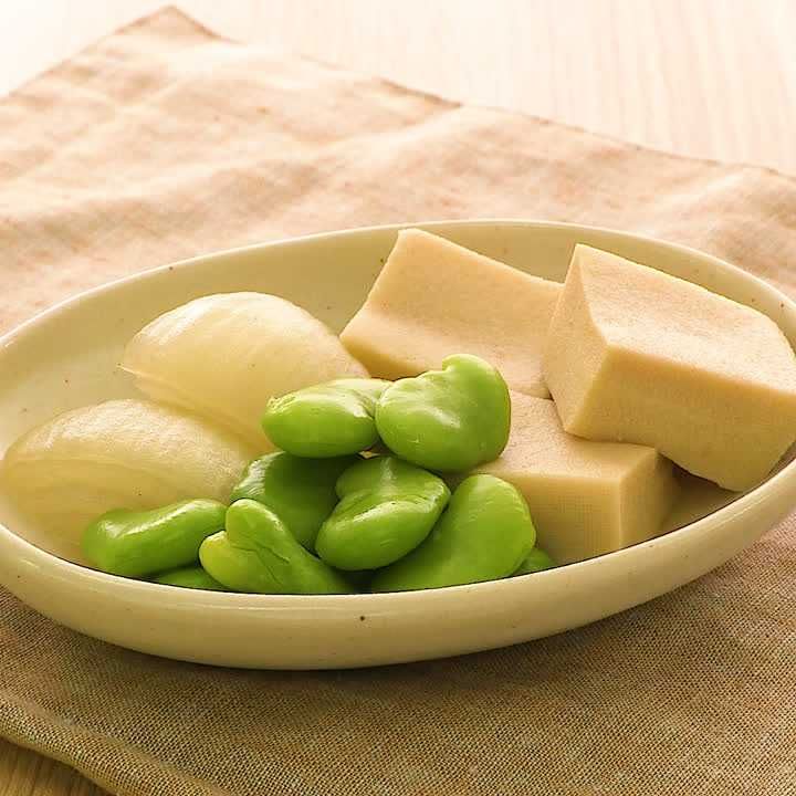 そら豆と高野豆腐の含め煮