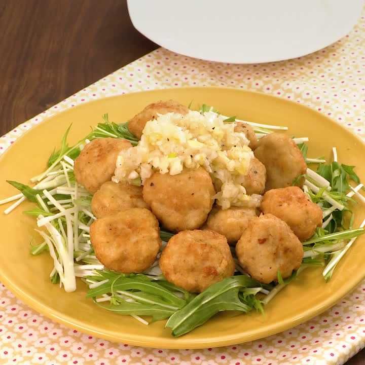 揚げ団子のねぎ塩だれ