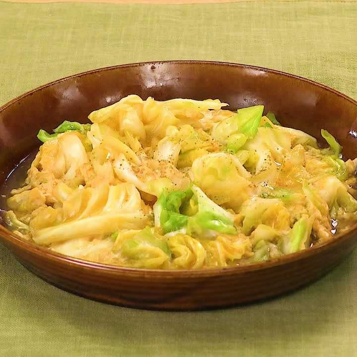 塩もみキャベツの卵とじ