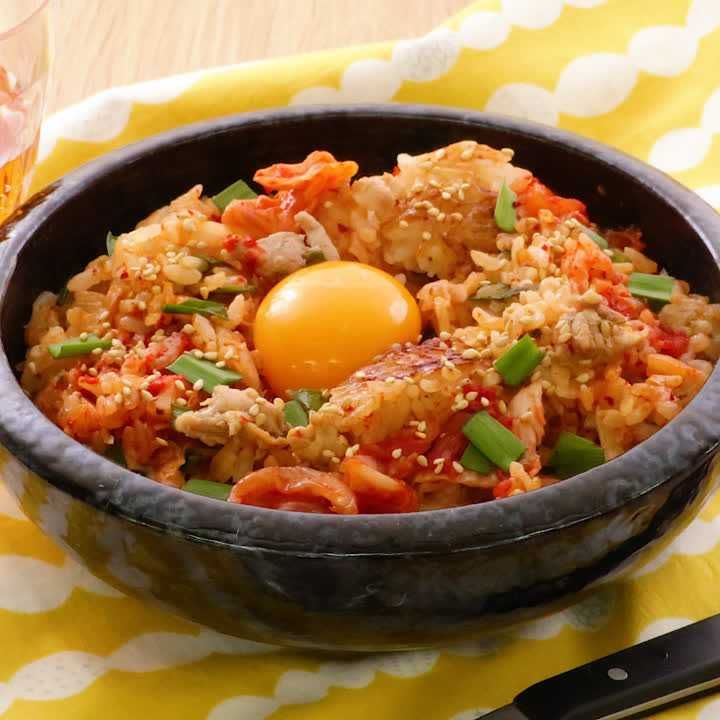 月見豚キム炊き込みご飯