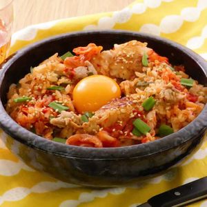 月見豚キム炊き込みご飯