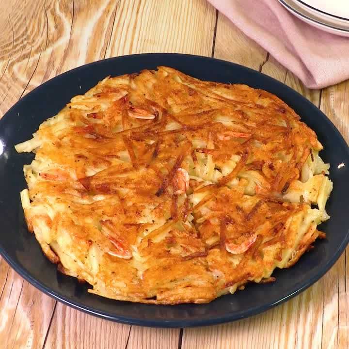 新じゃがいもと桜えびのガレット