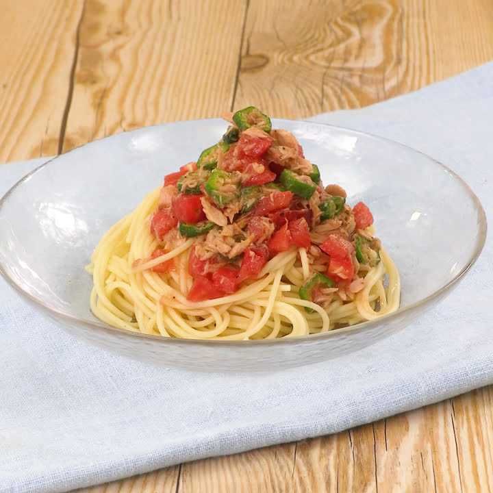 彩り鮮やか トマトとオクラのパスタのレシピ動画 作り方 Delish Kitchen