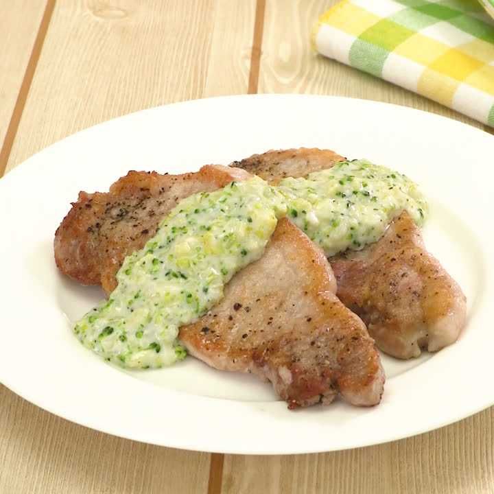 ポークソテー ブロッコリーソース