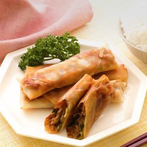 大さじ3の油で揚げ春巻き