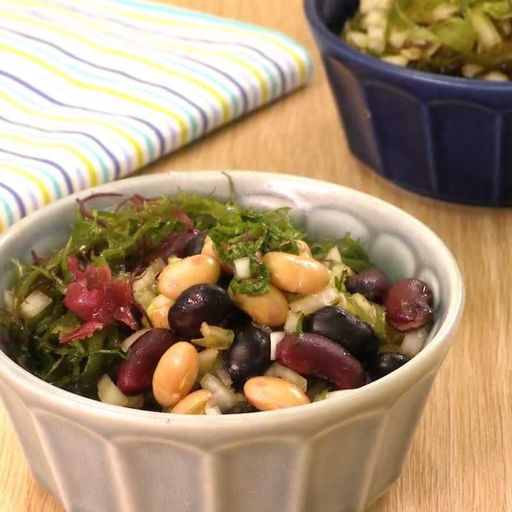 海藻と豆の和風和え
