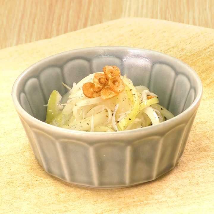 玉ねぎとしらすのビネガー炒め