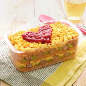 「ミルフィーユオムライス弁当」のレシピ動画
