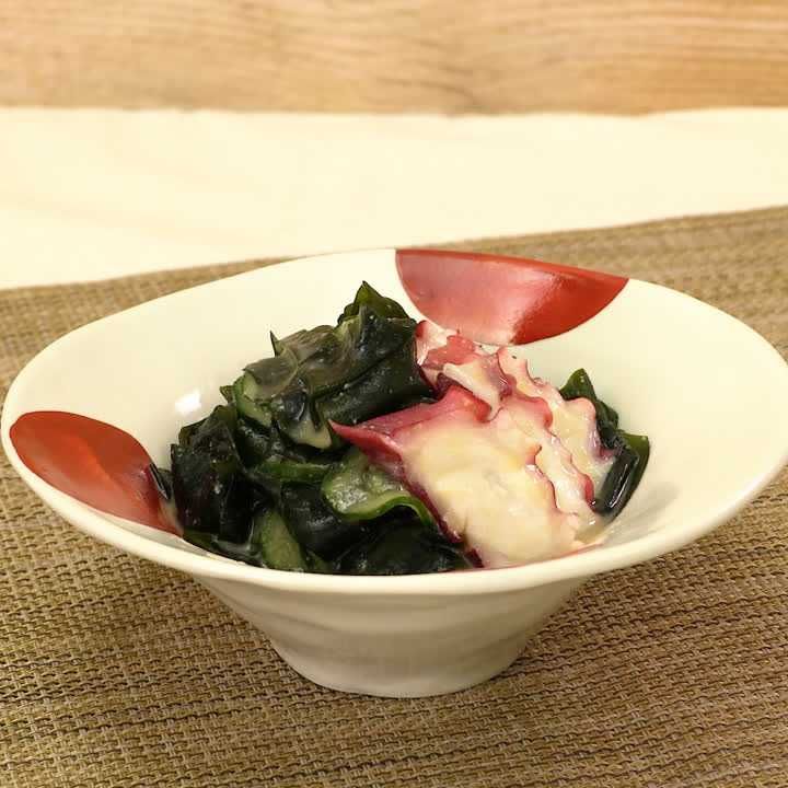 わかめとたこの酢みそあえ