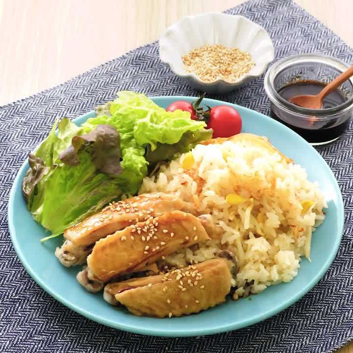 甘辛手羽中の炊き込みご飯