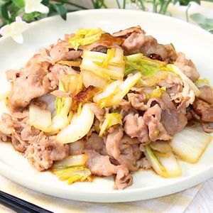 豚肉と白菜のとろみしょうが炒め