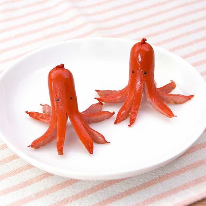 たこさんウインナーの飾り切り