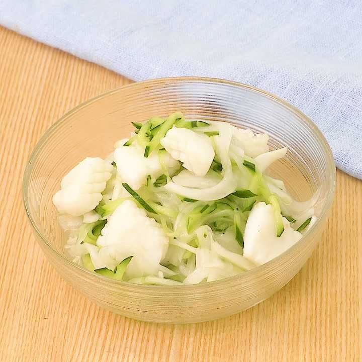 イカと新玉ねぎの甘酢あえ