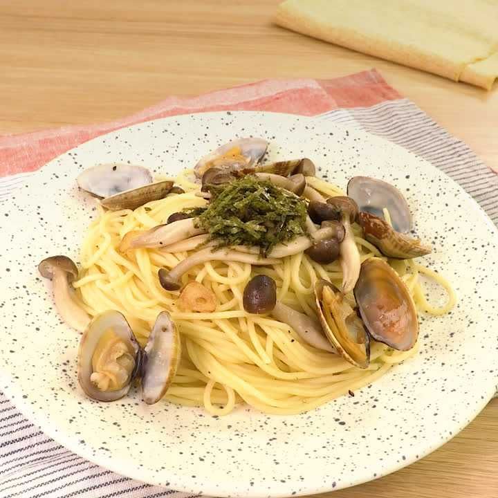 あさりとしめじのパスタ