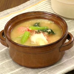 「おからみそスープ」のレシピ動画