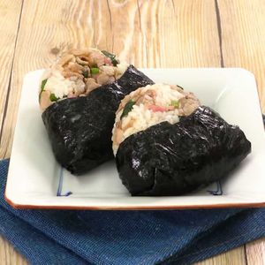 ネギ塩豚のおにぎり