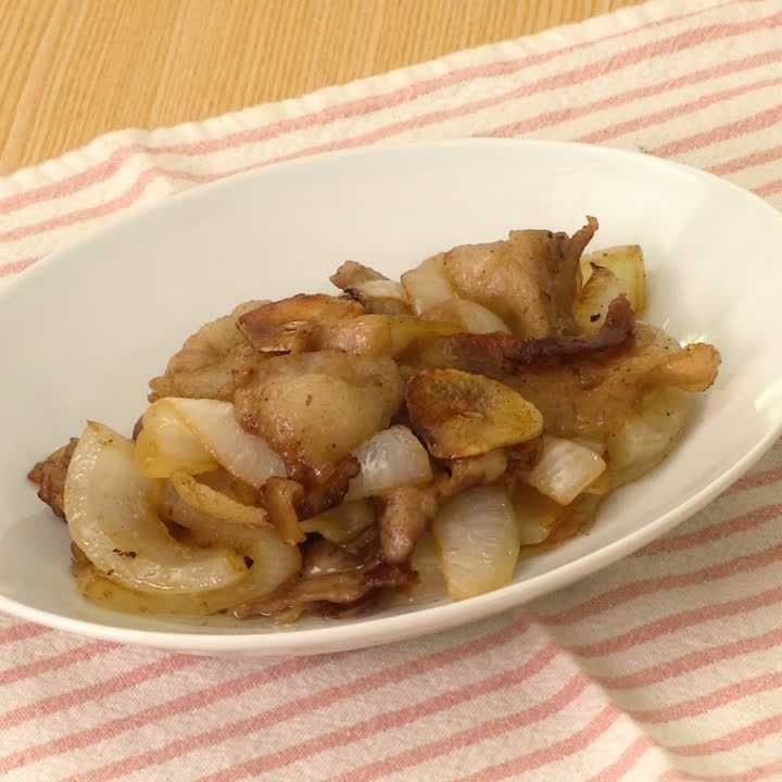 新玉ねぎと豚肉のとろとろ炒め