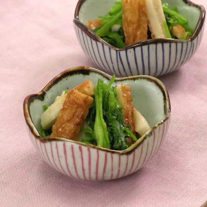 せりとちくわのごま和え