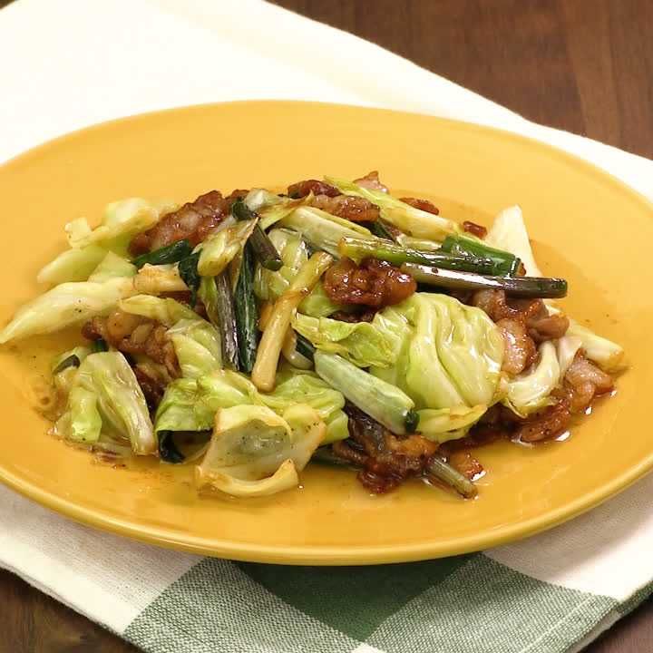 ごはんがすすむ 行者にんにくと豚肉のオイスター炒めのレシピ動画 作り方 Delish Kitchen