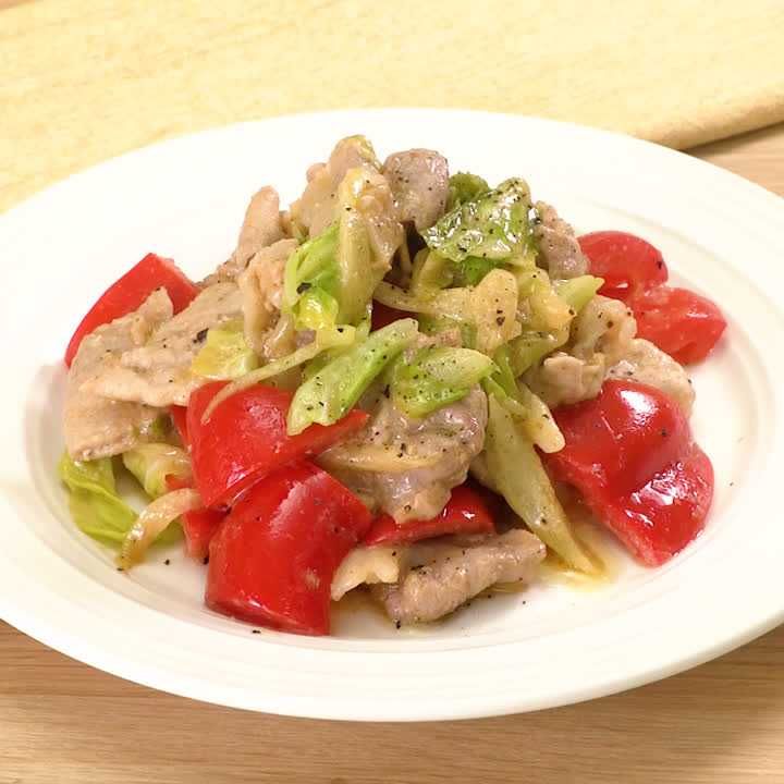 豚肉とキャベツのみそマヨ炒め