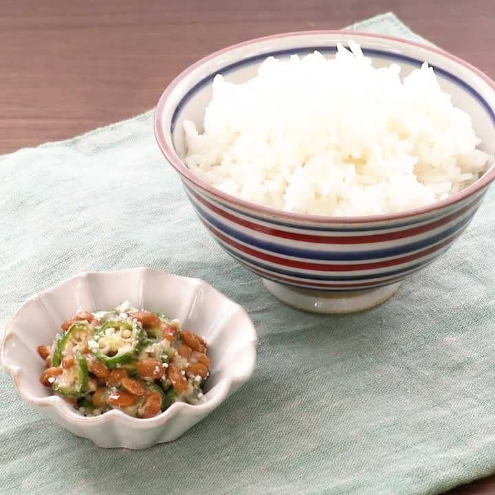 オクラチーズ納豆