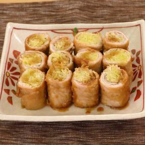 「キャベ豚ロールの照り焼き」のレシピ動画
