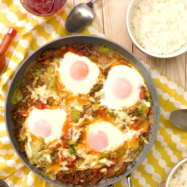 タコライス風ごちゃ混ぜ丼