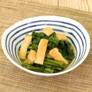「かき菜と油揚げの煮浸し」のレシピ動画