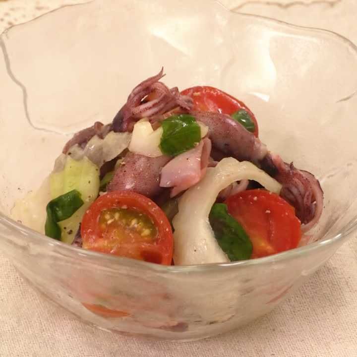ホタルイカのバジル和え