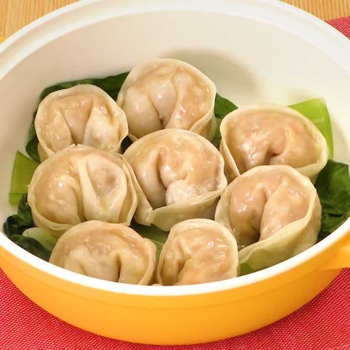 レンジでえび蒸し餃子