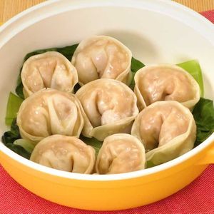 「レンジでえび蒸し餃子」のレシピ動画