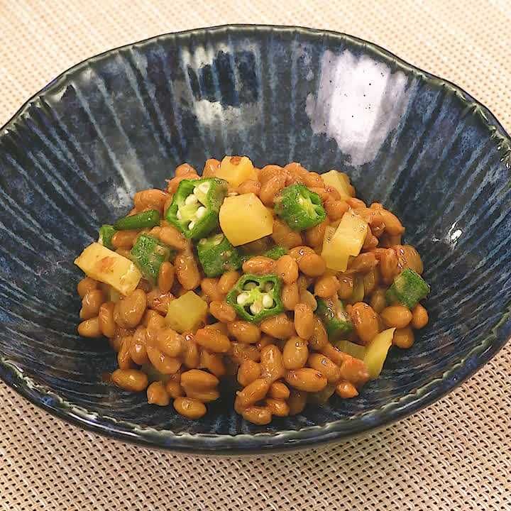 オクラと納豆のおかか和え