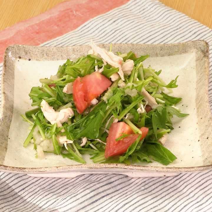 水菜とトマトのおろし和え