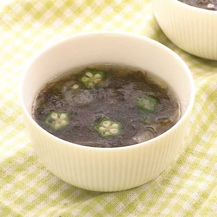 オクラともずくのスープ