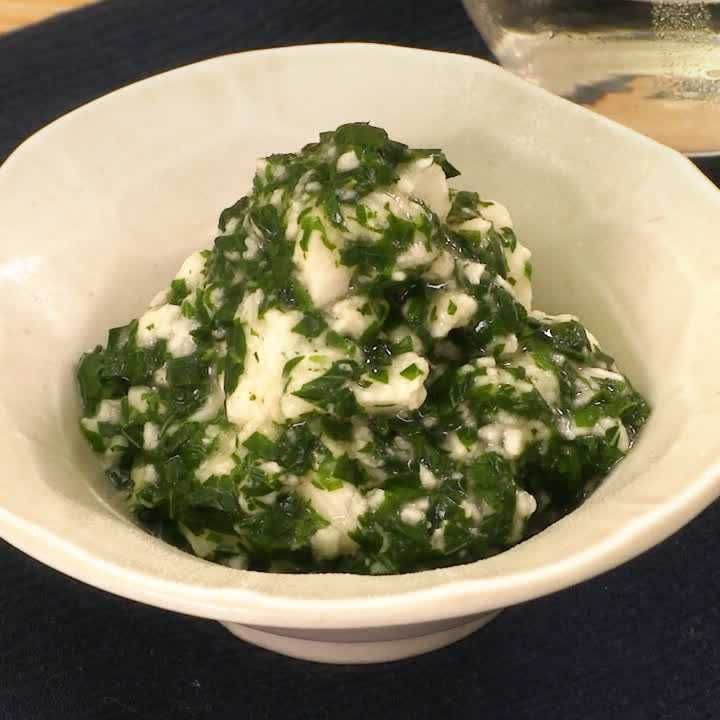 長芋のモロヘイヤ和え