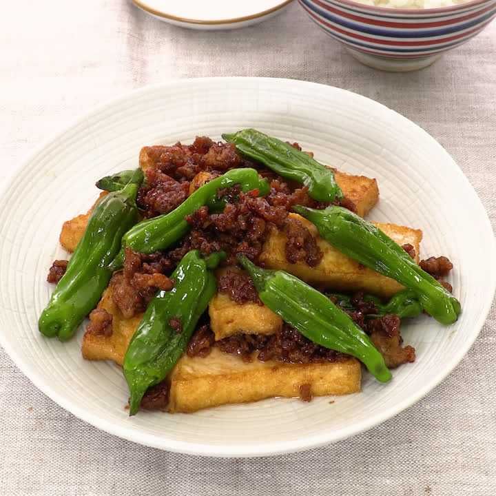 ししとうと厚揚げのオイスター炒め