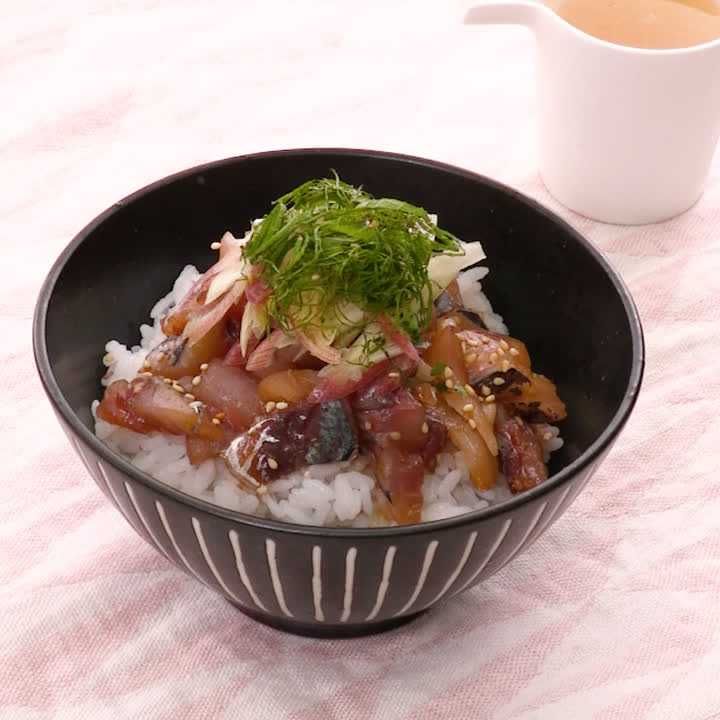 アジの冷やし茶漬け