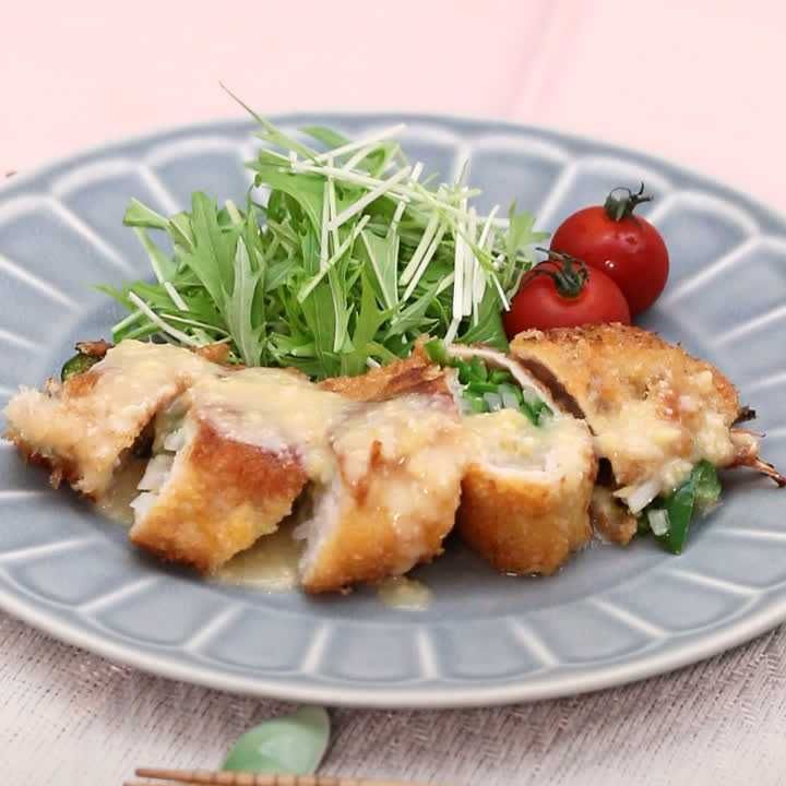 もやしと豚のはさみカツしょうが味噌ソース