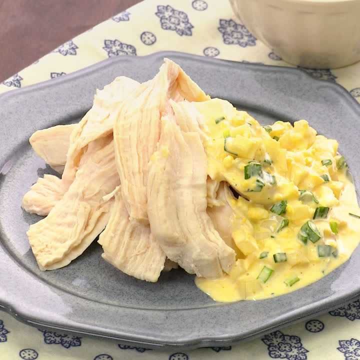 鶏とたくあんのタルタル和え