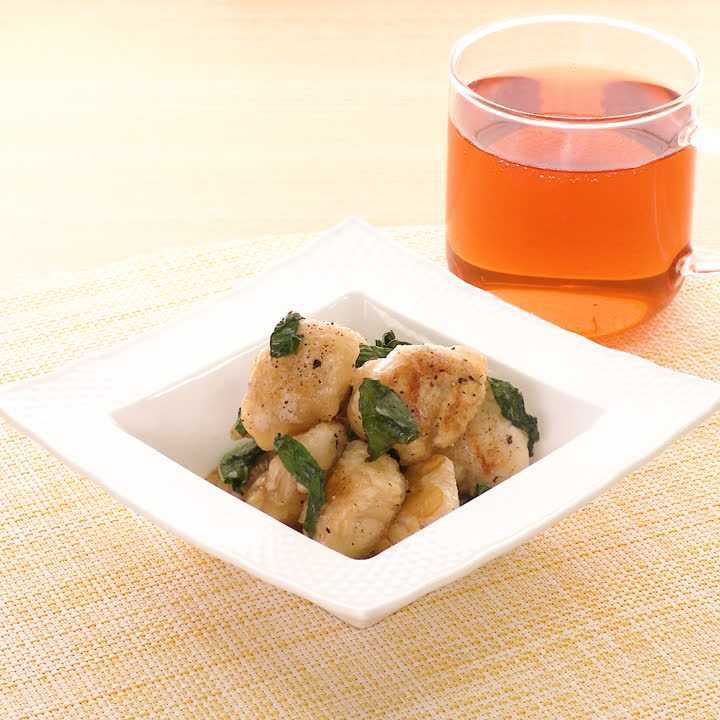 ささみのレモンバジル炒め